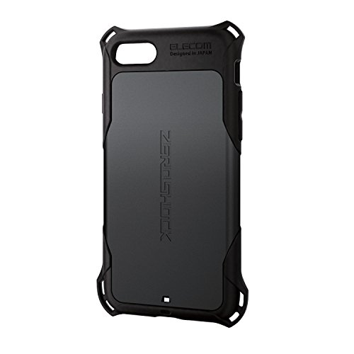 エレコム iPhone SE (第2世代/第3世代) / 8 / 7 用 ケース 耐衝撃 角エアクッション ZEROSHOCK ブラック PM-