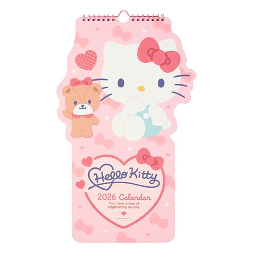サンリオ(SANRIO) ダイカットカレンダー 2026 ハローキティ 紙壁掛け 壁掛けカレンダー 壁掛カレンダー ウォールカレンダー 6228