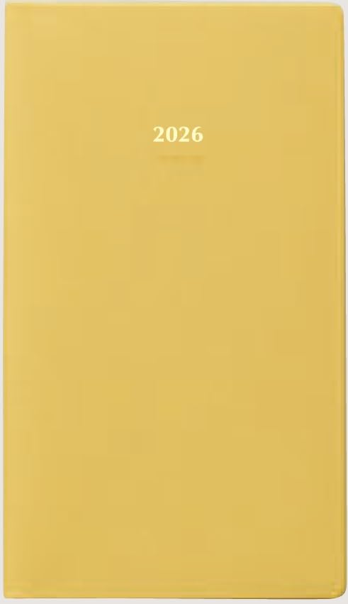 乐天商城 - 生産性手帳　2026年　マンスリー　パーソナル　イエロー　No．8　（2025年12月始まり）