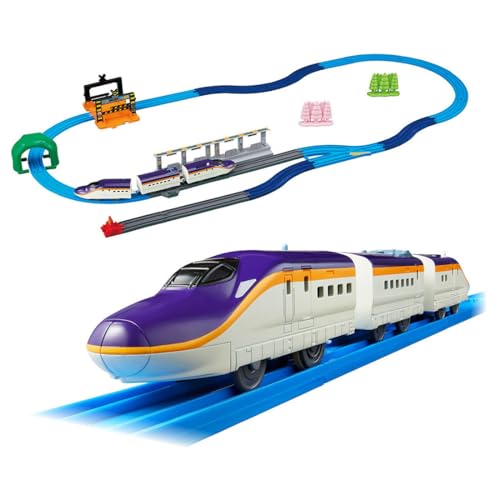タカラトミー プラレール 連結 E8系つばさ ＆ トミカアーチ踏切セット (初回特典S字レール3本付き) 電車 列車 おもちゃ 3歳以上
