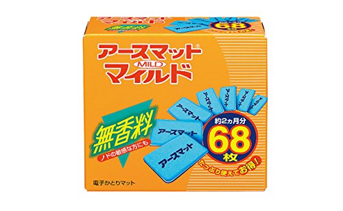 アースノーマット アースマットマイルド [68枚] 無香料 蚊 駆除 電子蚊とりマット