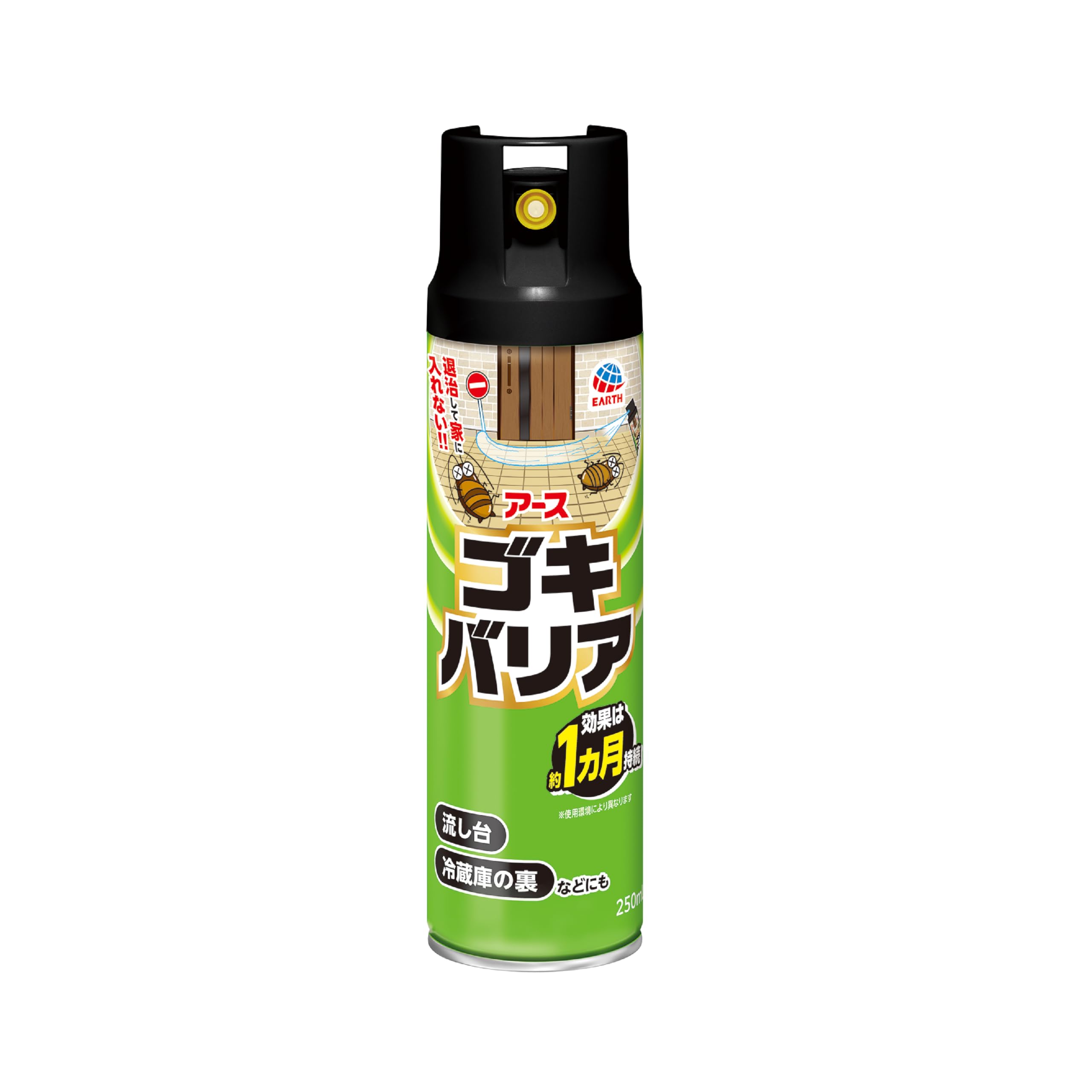 ゴキバリア ゴキブリ用 殺虫スプレー 駆除・侵入防止効果 [250ml] トコジラミ・イエダニにも (アース製薬)のサムネイル