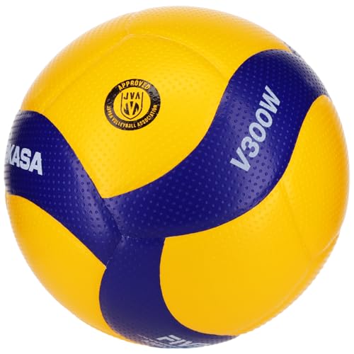 ミカサ(MIKASA) バレーボール 5号 国際公認球 検定球 一般・大学・高校 イエロー/ブルー V300W 推奨内圧0.3(kgf/?)