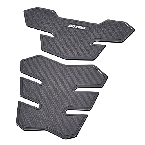 デイトナ(Daytona) バイク用 傷防止シール タンクパッド 軟質エンブレム 2ピース(155×138mm) カーボンルック 98317