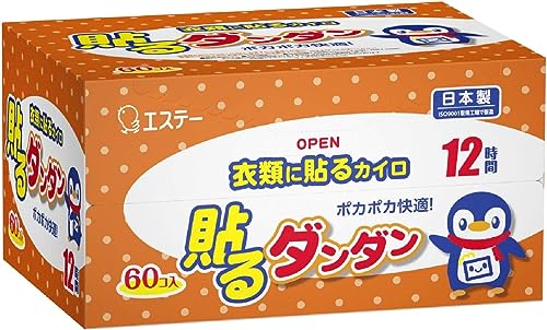 ダンダン [大容量] 貼るダンダン カイロ レギュラー 60枚入 [日本製/持続時間約12時間] 貼るカイロ R