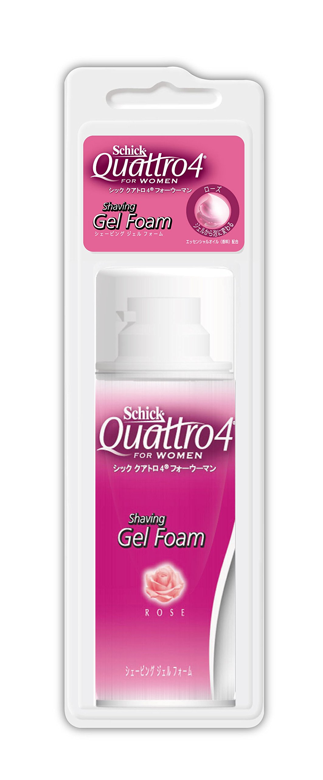 シック Schick クアトロ4 フォーウーマン シェービングジェルフォーム (ローズ) 78g