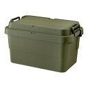 リス(RISU) 収納ボックス トランクカーゴ 50L グリーン 日本製 TC-50S コンテナ ボックス スタッキング 屋外収納 キャンプ 防