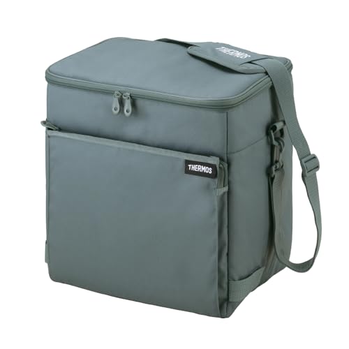 サーモス ソフトクーラー 20L グレー保冷バッグ 5層断熱構造 折りたためてコンパクト はっ水加工生地 ボックス型 大容量モデル RFD-02