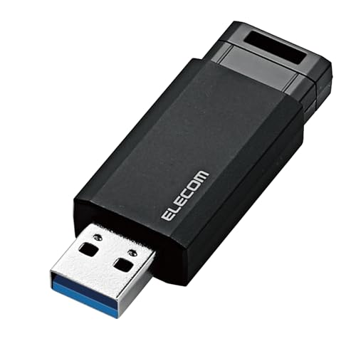 エレコム USBメモリ 256GB USB3.2（Gen1）ノック式 ブラック MF-PKU3256GBK/E