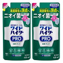 まとめ買いワイドハイター PRO 抗菌リキッド 詰め替え 450ml × 2袋 洗剤 詰替