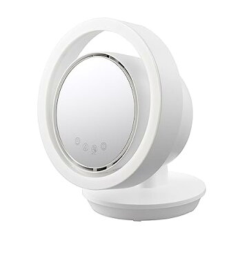 東芝 卓上扇風機 TF-14DT26 ホワイト DCモーター LEDライト ミラー付き