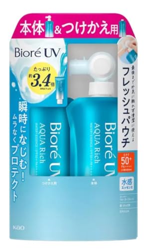 ビオレUV アクアリッチ ウォータリーエッセンス 本体120g + 詰め替え用120g 2個セット ビオレUV アクアリッチ ウォータリーエッセンス 本体120g + 詰め替え用120g 2個セット
