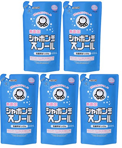 まとめ買いシャボン玉 衣料用液体洗剤 スノール つめかえ用 800ml×5個