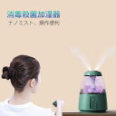 超音波式加湿器 1.5Lの大容量 磁気リモコン(3速スプレー)マイナスイオン LEDライト7色 静音 抗菌 肌乾燥