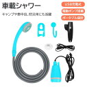 バッテリー内蔵 携帯用シャワーヘッド 電動ポンプ式 アウトドアシャワー USB充電式 ポータブルシャワー 車載シャワー(4)
