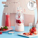 栄養補充 ジュース スムージー 小型ミニボトルブレンダー ジューサーミキサー 小型ミニジューサー 350ml 一台多役 野菜&果物&離乳食用&氷 USB充電式ジ...