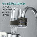 蛇口浄水器 塩素除去 水道水 小型 黒家電 家庭用 カートリッジ式 コンパクト 蛇口 ブラック 黒 浄水器 蛇口直結型
