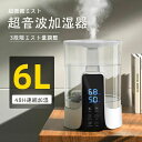 卓上 アロマ加湿器 除菌 卓上加湿器 6L大容量 48時間連続稼働 恒湿 空焚き防止