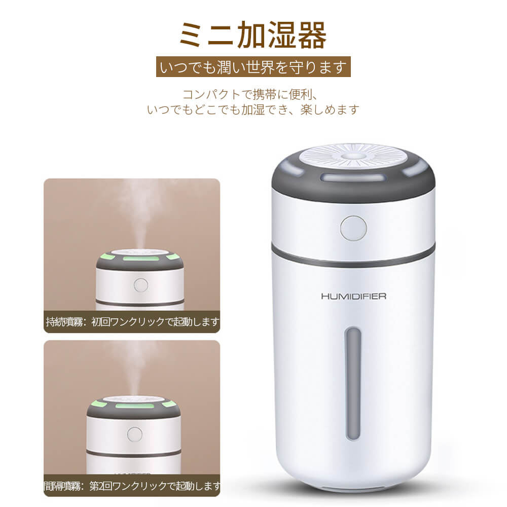 高分子霧化技術 ミニ加湿器 卓上加湿器