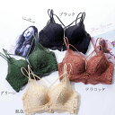 美胸 韓国 小胸ブラ ノンワイヤー 上下セット ショーツ ブラジャー クロスデザイン