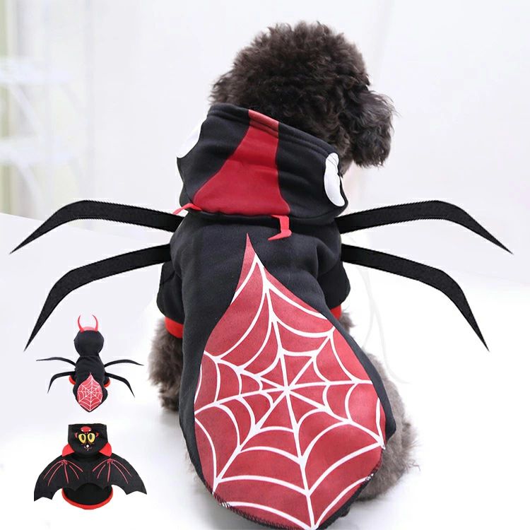 コスチューム 猫 服 コスプレ 仮装 衣装 ペット 小型犬 蜘蛛 コウモリ 変身 かわいい ペット用