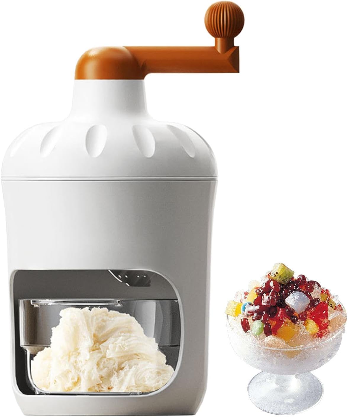 かき氷機 かき氷メーカー 手動 ふわふわ とろ雪 製氷カップ 手動アイスクラッシャー アイスシェーバ ...