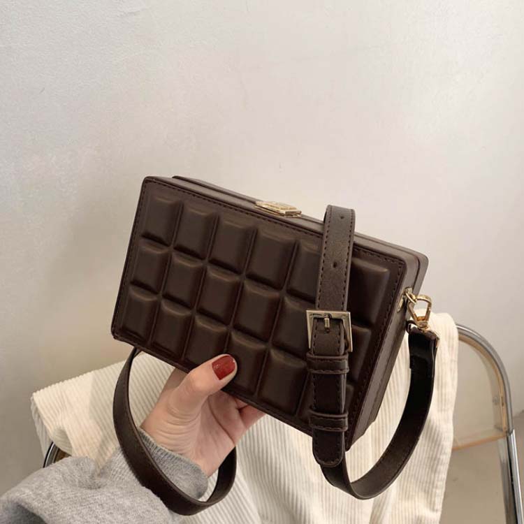 ケース 女性 スクエア 斜めかけバッグ ショルダー 板チョコ チョコレート ショルダーバッグ