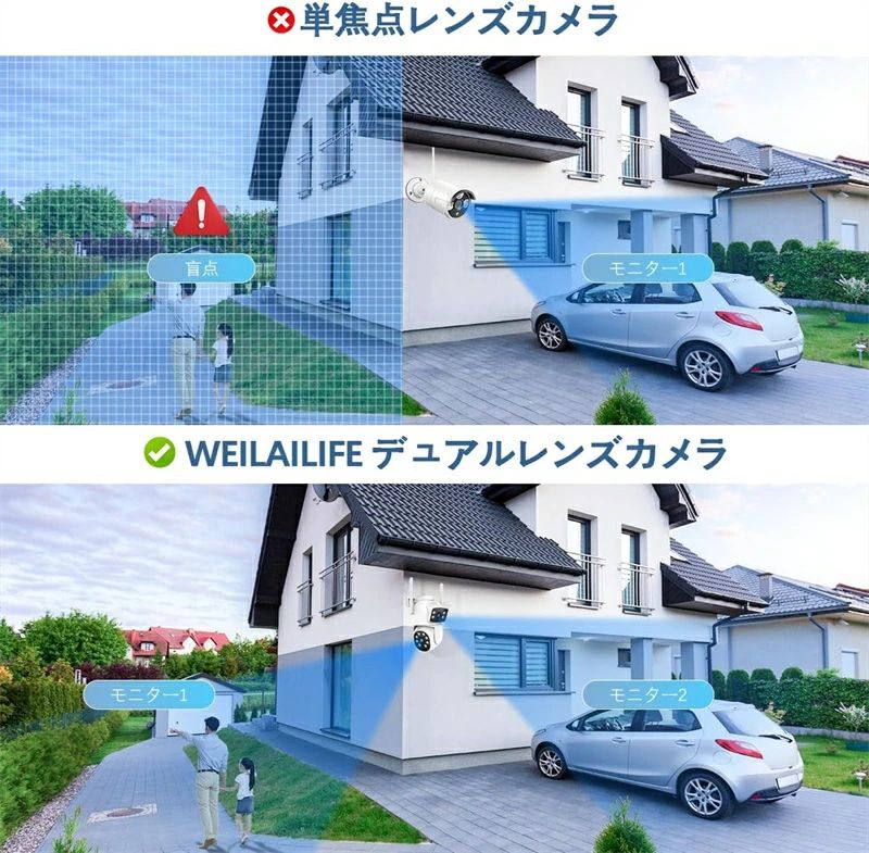 家庭用 ネットワークカメラ Wi-Fiカメラ ワイヤレス屋内防犯カメラ 防犯カメラ 屋外
