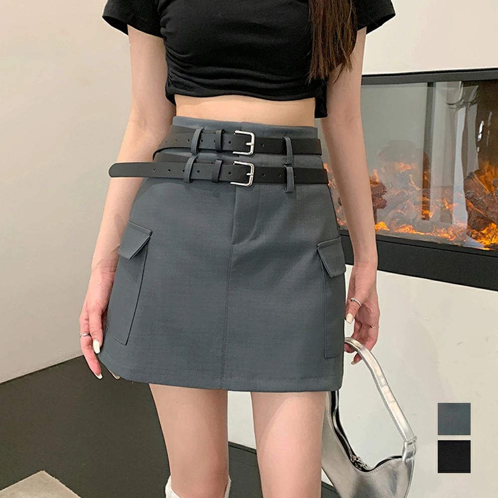 着やせ(T) キュロットスカート ミニスカート