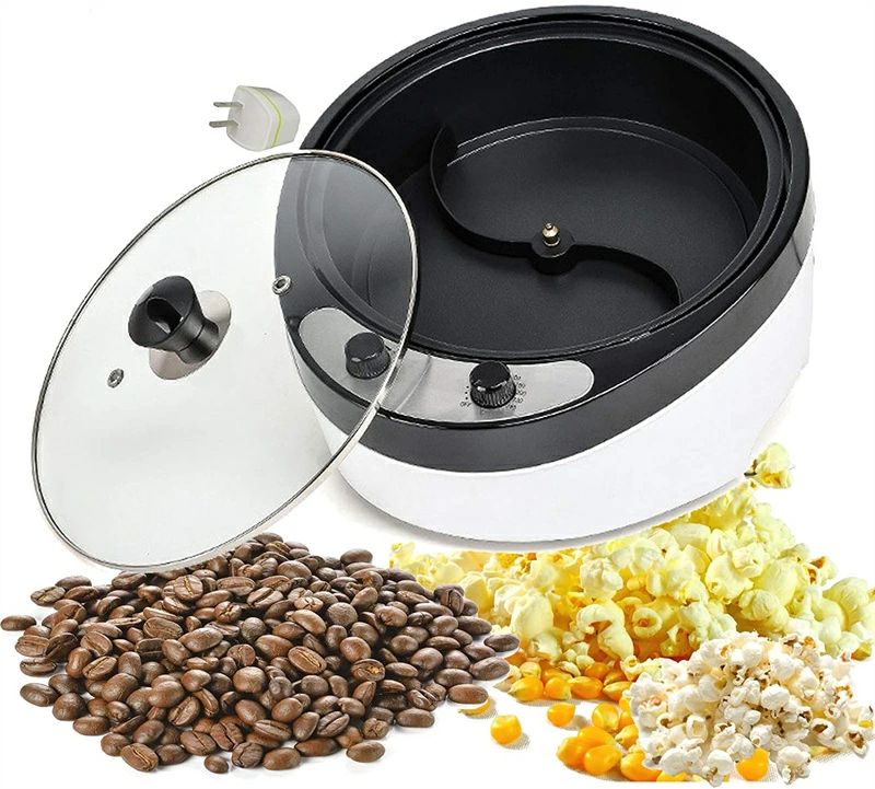 かくはん機 家庭用 焙煎器 豆/ひまわりの種/珈琲/コーヒー生豆 ポップコーン ばいせん機 ホームロースター 自動攪拌 電動 焙煎機