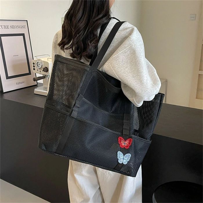 可愛い カゴバッグ 肩掛け バッグ レディース 大容量 編み込み かごバッグ 透かし編み