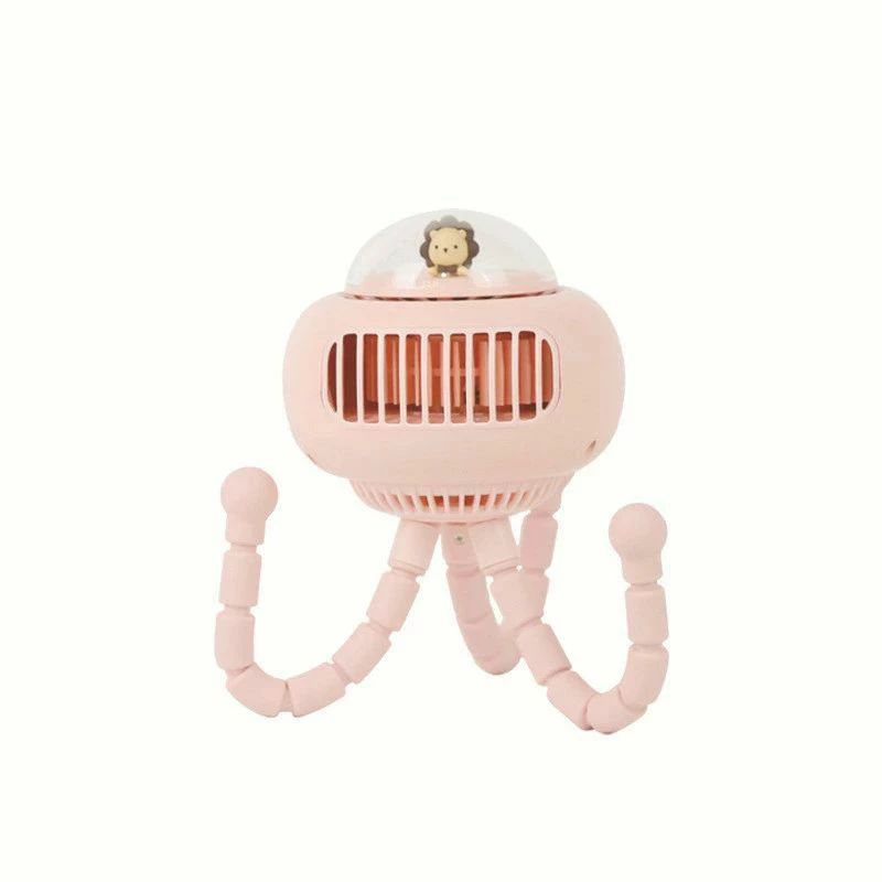 ハンディ扇風機 携帯扇風機 巻き付け 三脚 卓上 USB 4段風力 かわいい タコ 扇風機 ミニ扇風機 扇風機