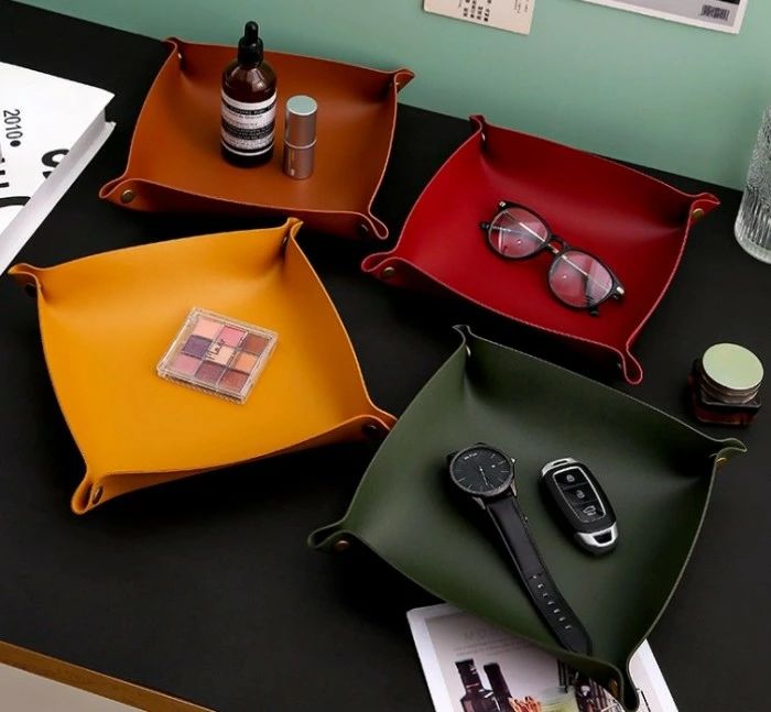 レディース メンズ おしゃれ 旅行 接客 日用雑貨 シンプル マウスパッド コースター 鍵入れ トレー プ..