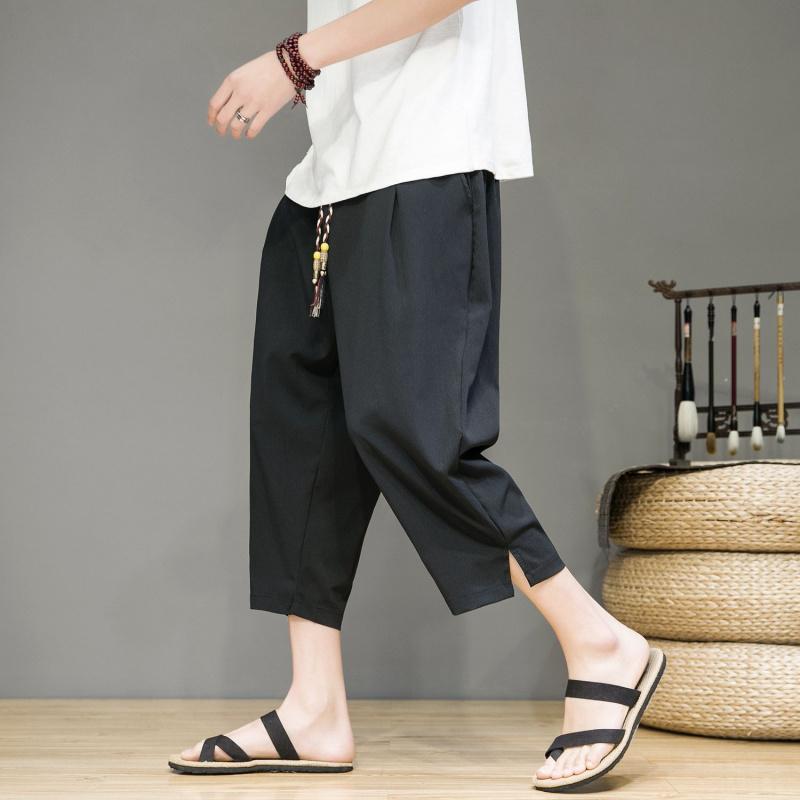 樂天商城 - パンツ クロップド 薄手 夏 紳士服 ストリート 大きいサイズ かっこいい 大人 シンプル オシャレ 男性用 服 ファッション メンズ