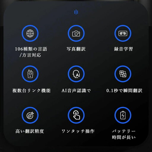 高性能 海外留学 海外旅行 通訳機 双方向 に対応 言語 の 124種類 瞬トーク 最新 翻訳 瞬間 0.2秒で