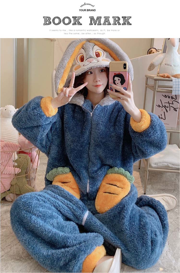 冬用 秋 可愛い 動物 着る毛布 暖かい レディース ルームウェア パジャマ もこもこ うさぎ 大人用 パジャマ 着ぐるみ