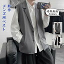 秋新作 アウトドア シンプル ゆったり 暖かい ポケット付き カジュアル トップス 前開き 無地 アウター メンズ ジレベスト