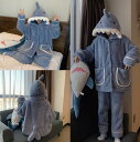 暖かい 柔らかい ゆったり 着る毛布 長袖 サメ 大人用 ふわふわ ボア 2点セット もこもこ レディース パジャマ ルームウェア