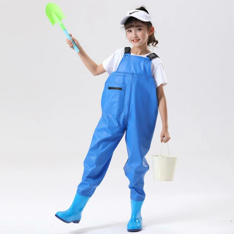 防汚 防水 長靴 レインウエア プレイウェア 子供用 可愛い 通学 お砂場着 胴長靴 ウェーダー 砂場 キッズ 子供 遊び着