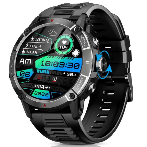 コンパス機能付き 1.52インチ大画面】IP68防水 Bluetooth5.2通話 約100種類運動モード smart wat コンパス機能付き 1.52インチ大画面】IP68防水 Bluetooth5.2通話 約100種類運動モード smart wat