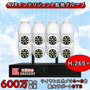 遠隔監視 首振り PTZ 録画機 監視カメラ 最大8TB 300万画素 高画質 wifi ワイヤレス セット 8台 NVR 家庭用 屋外 防犯カメラ