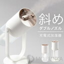 オフィス おしゃれ 小型 卓上加湿器 自動停止 充電式 2口 LED ダブルミスト 加湿器 デュアルノズル 加湿器 2023 送料無料