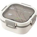 旅行用 学校 ランチスナック フォークスプーン ソースコンテナ付き 4コンパートメント 2層サラダランチコンテナ 弁当箱
