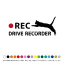 猫 ネコジャンプ ドラレコ ステッカー シール ヨコ型 REC ドライブレコーダー搭載車 録画中 カッティング カーステッカー ドライブレコーダー 搭載車 新車...