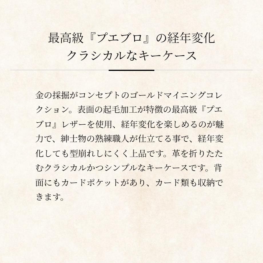 【COCOMEISTER】ゴールドマイニング・スパイラルシュート ココマイスター キーケース メンズ 革 日本製 ブランド 鍵