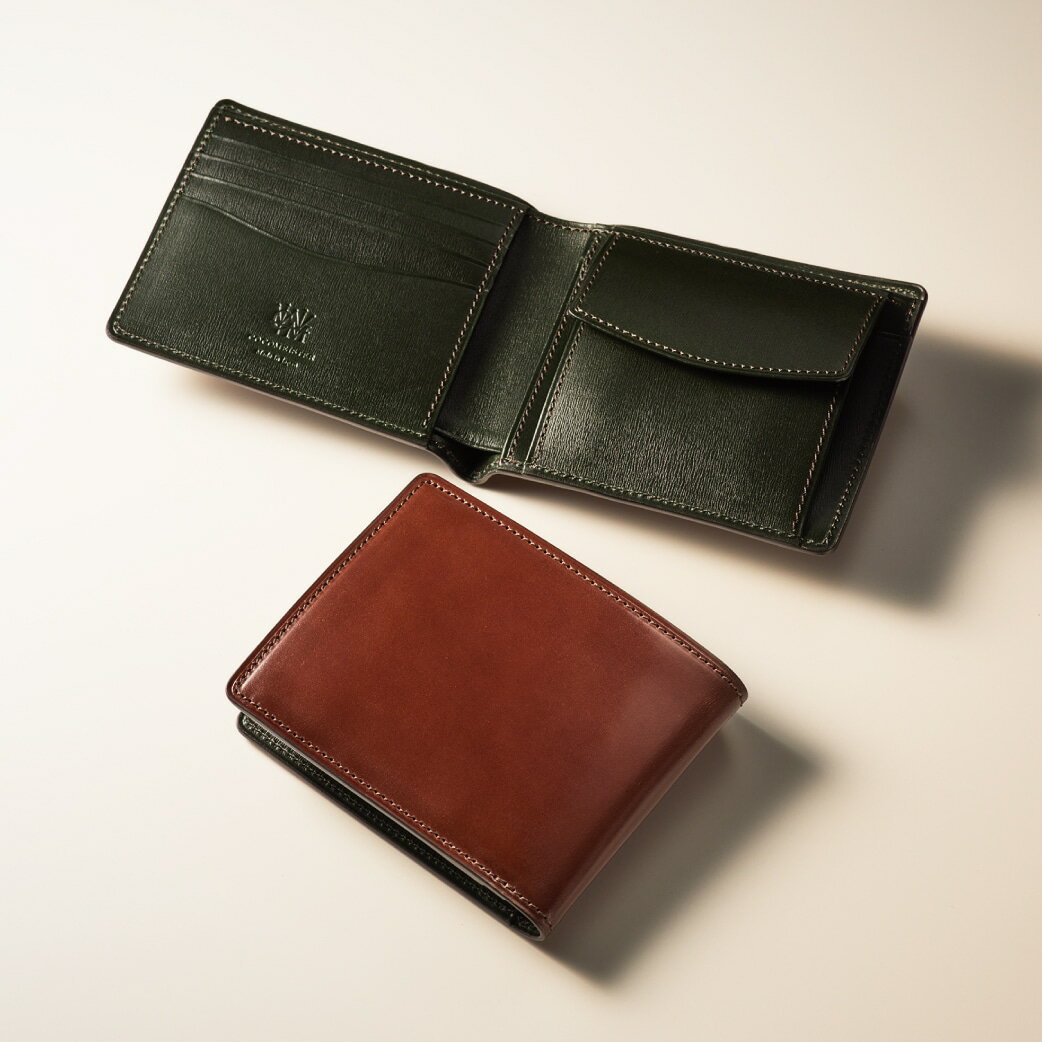 【ココマイスター】コードバンヘリテージ・グレイコート 2つ折り財布 メンズ 革 日本製 ブランド ココマイスター