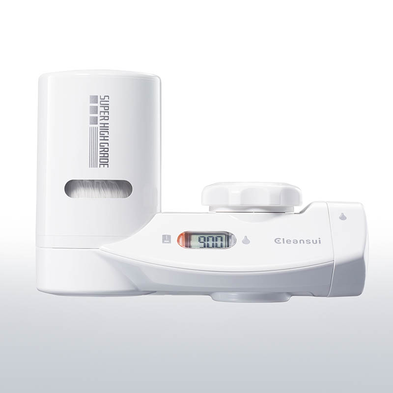家電・便利雑貨のCOCONIALのクリンスイ 蛇口直結型浄水器 MD301-WT MD301WT | 送料無料 蛇口直結浄水器 水道水 キッチン シャワー 台所 交換 工事不要 取替 かんたん おいしい 飲み水 液晶デジタル 表示 家族 子育て 赤ちゃん あんしん おしゃれ デザイン 省スペース ココニアル 日本製 cleansui｜アングル3
