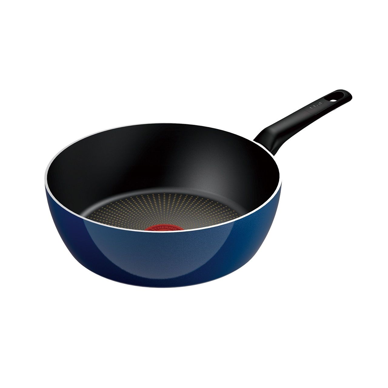 T-fal ティファール ロイヤルブルー インテンスディープパン 26cm D53385 中華鍋 ガス お知らせ 深鍋 フライパン コーティング 長持ち こびりつきにくい 強い ガス 食洗器 ブルー お知らせ 正規品 3168430361539