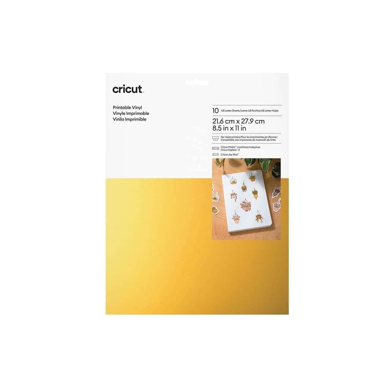 乐天商城 - 【正規品】Cricut プリンタブルビニール/ノーカット ゴールド 2010364 | クリカット 純正 アクセサリー 部品 パーツ ストック 予備 Explore3 Maker3 対応 インクジェットプリンター対応 A4サイズ 買い回り