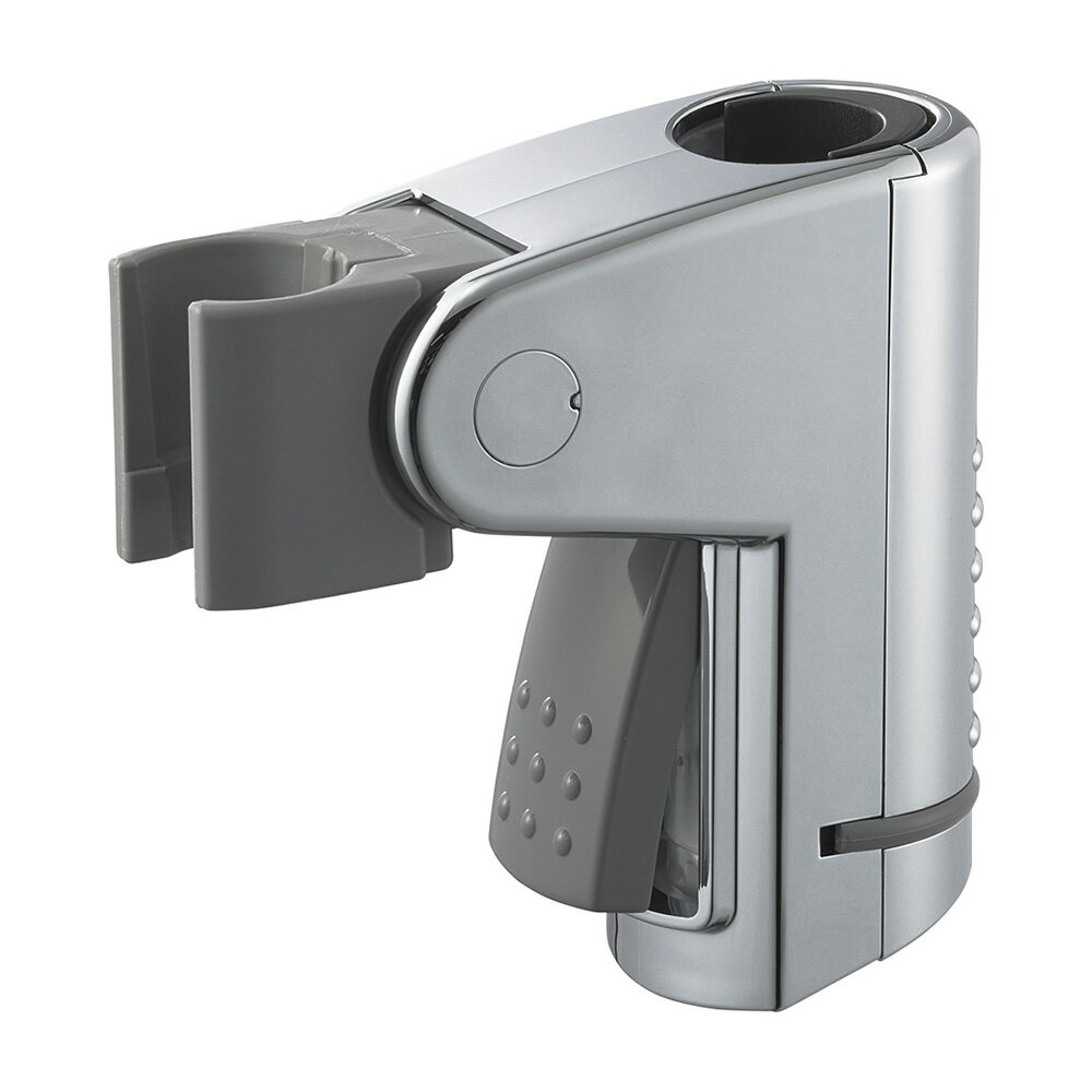 SANEI スライドシャワーハンガー PW5801-1 工事不要で後付けOK! 送料無料 メタル調 スライドシャワーホルダー 高さ調節 無段階 角度調節 浴室 スライドバー用 掛け具 シャワーヘッドホルダー シャワー固定 後付け 三栄水栓製作所 サンエイ PW58001